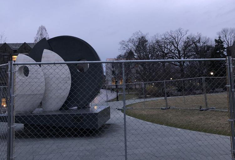 Restorations of the “Awakening” Sculpture Underway and Expected to be Complete in Four Weeks