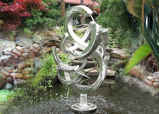 Contemporary Stainless Steel Water Features Abstract Sandblasting Finishing