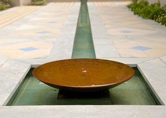 Garden Decoration Large Bowl Water Feature / Corten Steel Water Bowl Garden Feature