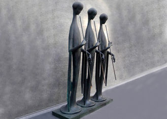Music City Abstract Figure Bronze Sculpture Outdoor Three People For Museum