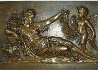 Mother With Angel Wall Art Bronze Relief Casting Surface Finish WS-C485