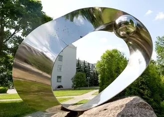 Garden Decor Stainless Steel Sculpture Eye Stainless Steel Mirror Sculpture