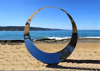 Famous Outdoor Decoration Ring Sculpture Stainless Steel Modern Polished