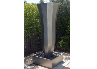 200cm Height Stainless Steel Water Feature / Stainless Steel Outdoor Fountains