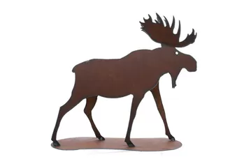 Metal Art Large Moose Statue Corten Steel Sculpture Garden Animal Sculpture